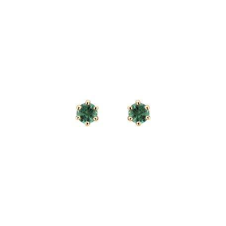 Earrings with Emerald Vesper Romance