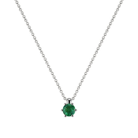 Necklace with Emerald Eternal Drop