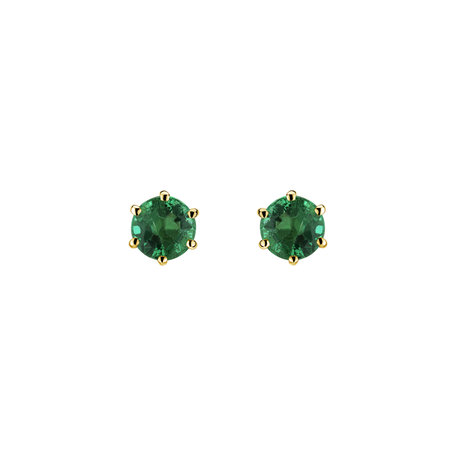 Earrings with Emerald Vesper Romance