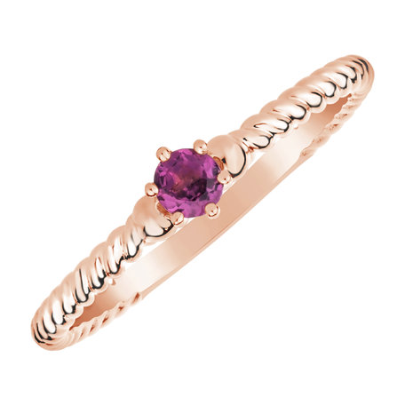 Diamond Ring with Spinel Fancy Dream