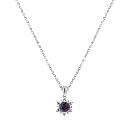 Diamond pendant with Amethyst Brazil Fancy Fairytale