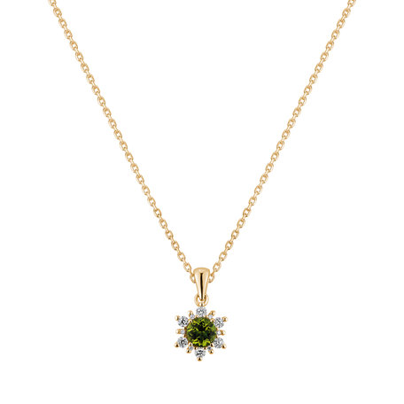 Diamond pendant with Peridot Fancy Fairytale