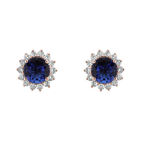 Diamond earrings with Tanzanite Stellar Hope