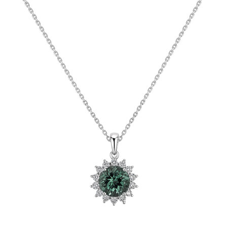 Diamond pendant with Turmalinem Magical Flora