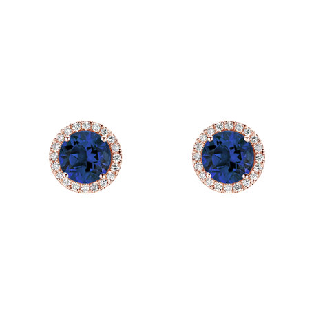 Diamond earrings with Tanzanite Eternal Sunshine