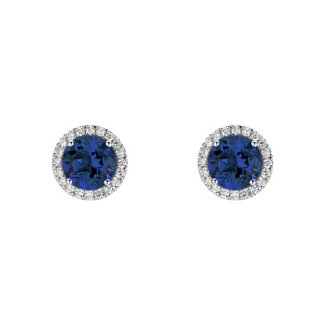 Diamond earrings with Tanzanite Eternal Sunshine