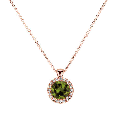 Diamond necklace with Peridot Luxury Bonbon