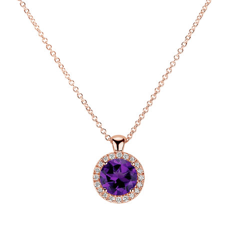 Diamond necklace with Amethyst Brazil Luxury Bonbon