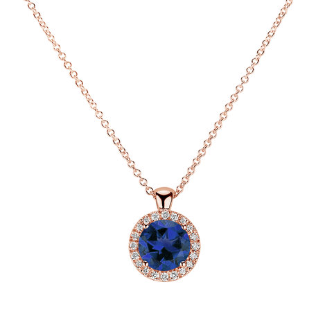 Diamond necklace with Tanzanite Luxury Bonbon