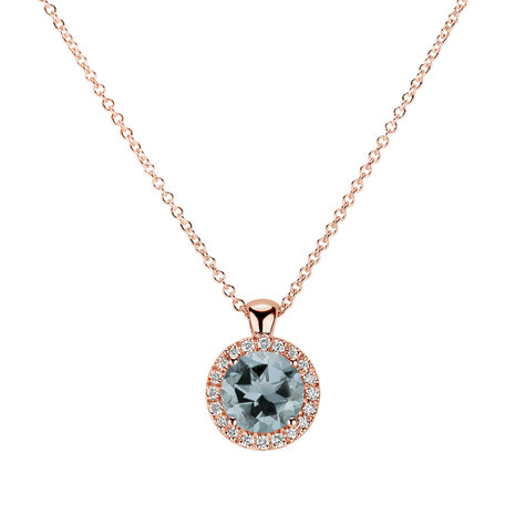 Diamond necklace with Topaz Sky Luxury Bonbon