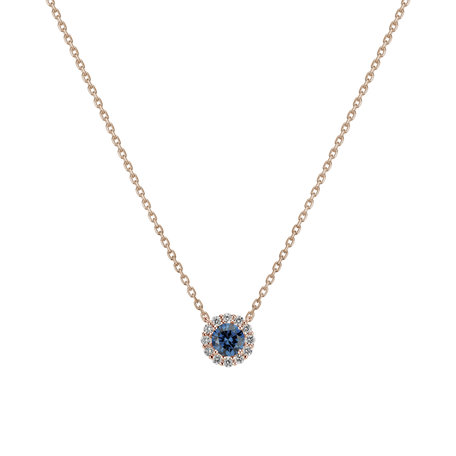 Necklace with blue and white diamonds Dream Sparkle