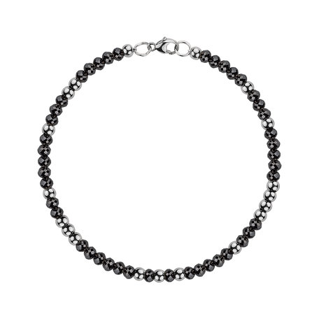 Bracelet with black diamonds Marbles Mood