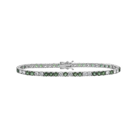 Diamond bracelet with Emerald Belissia