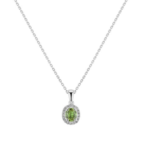 Diamond pendant with Sapphire Princess