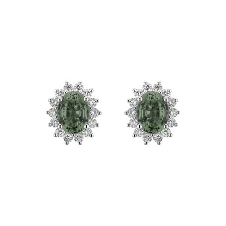 Diamond earrings with Sapphire Princess Sparkle