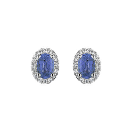 Diamond earrings with Sapphire Imperial Allegory