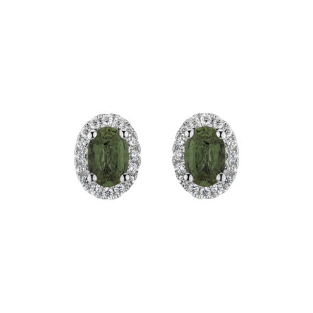 Diamond earrings with Sapphire Imperial Allegory