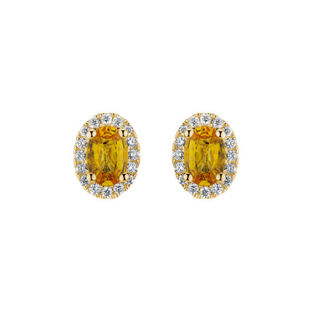 Diamond earrings with Sapphire Imperial Allegory