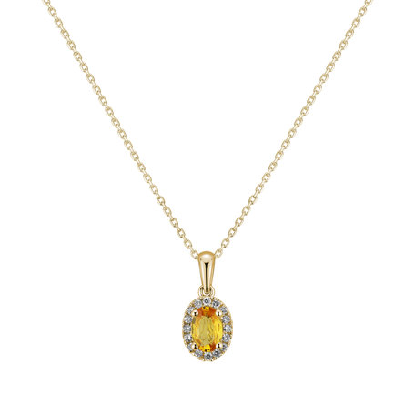 Diamond pendant with Sapphire Princess Essence