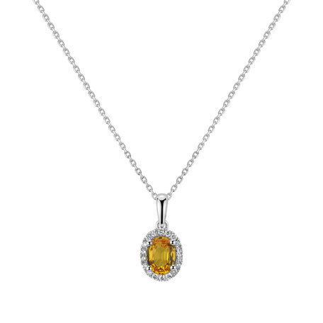 Diamond pendant with Sapphire Princess Essence