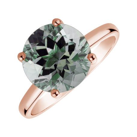 Ring with Amethyst Green Bonbon