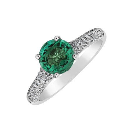 Diamond ring with Emerald Fantastic Feeling