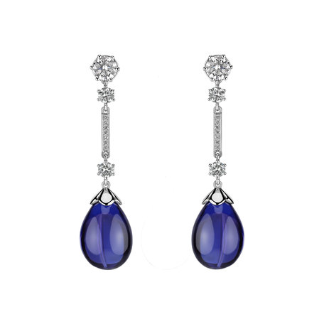 Diamond earrings with Tanzanite Kingdom of Sadness