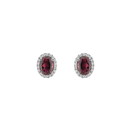 Diamond earrings with Tourmaline Imperial Allegory