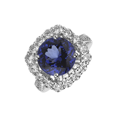 Diamond ring with Tanzanite Secret Blessing