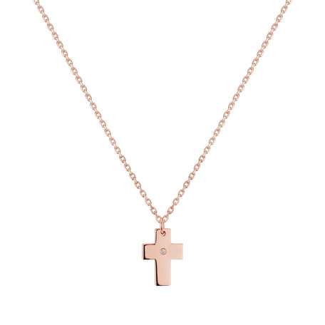 Diamond necklace Cross of Romanticism