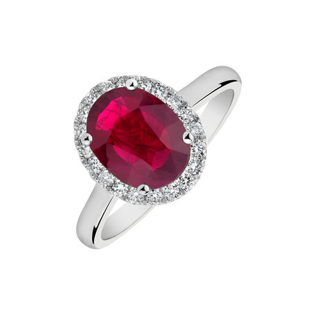 Diamond ring with Ruby Glory Allegory