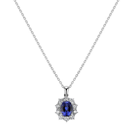 Diamond pendant with Tanzanite Goddess Elegance