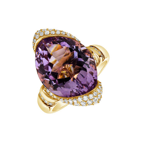 Diamond rings with Amethyst Colourful Adventure