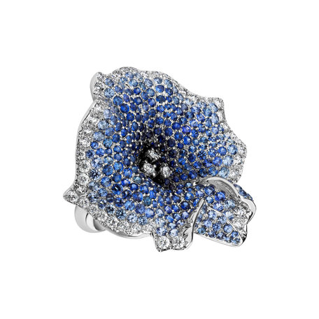 Diamond ring with Sapphire Oceánia