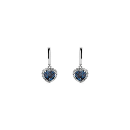 Diamond earrings with Topaz Sweet Infatuation