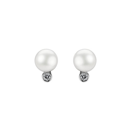 Earrings with Pearl diamonds Living Ocean