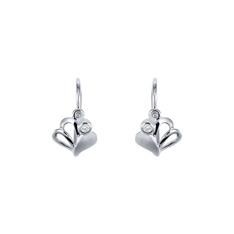 Children's diamond earrings Fashion