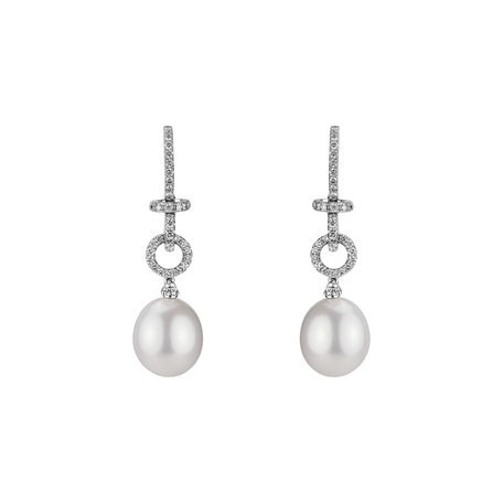 Diamond earrings with Pearl Underwater Teresa