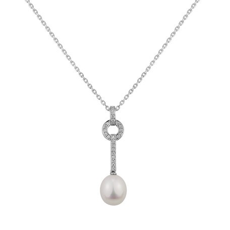 Diamond pendant with Pearl Underwater Mystery