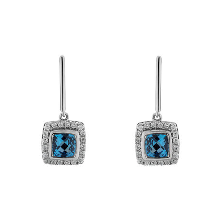 Diamond earrings with Topaz Morcant