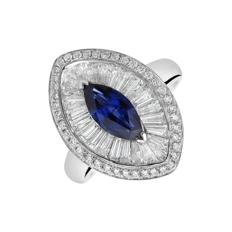 Diamond ring with Sapphire Milo