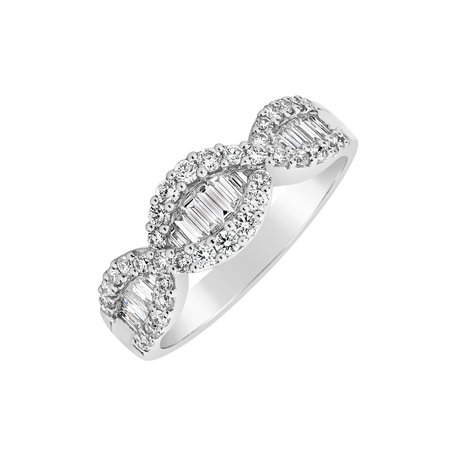 Diamond ring Infinity Spiral