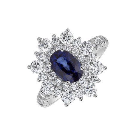 Diamond ring with Sapphire Dallis