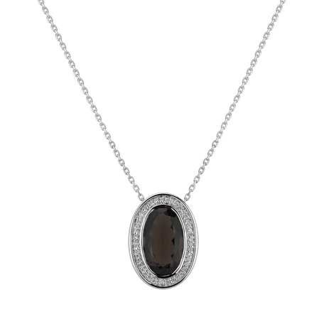 Diamond pendant with Quartz Vanza