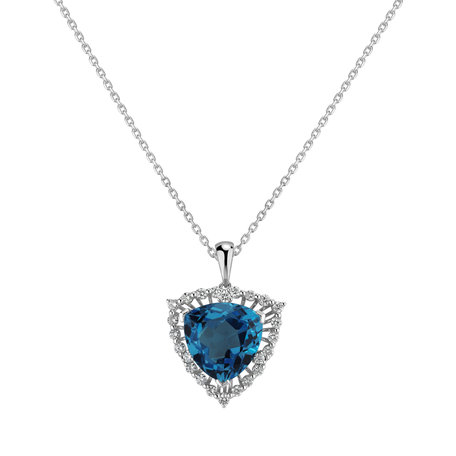 Diamond pendant with Topaz Deralf