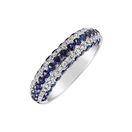 Diamond ring with Sapphire Antoinette