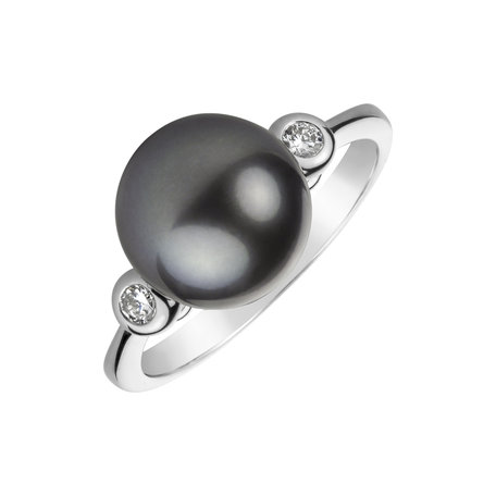 Diamond ring with Pearl Secret Shore