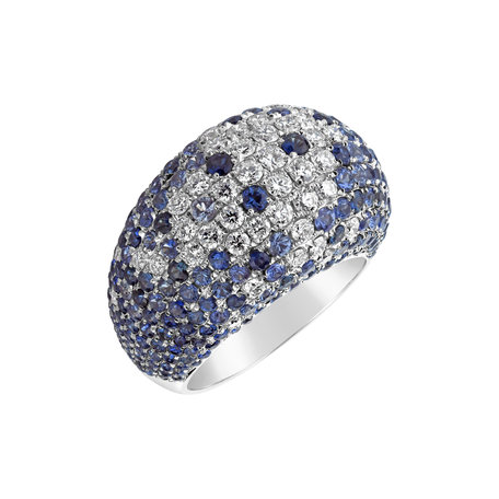 Diamond ring with Sapphire Belva