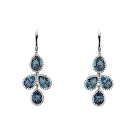 Diamond earrings and Topaz Mystic Rhapsody