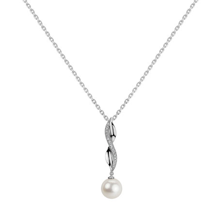 Diamond pendant with Pearl Unity Ocean